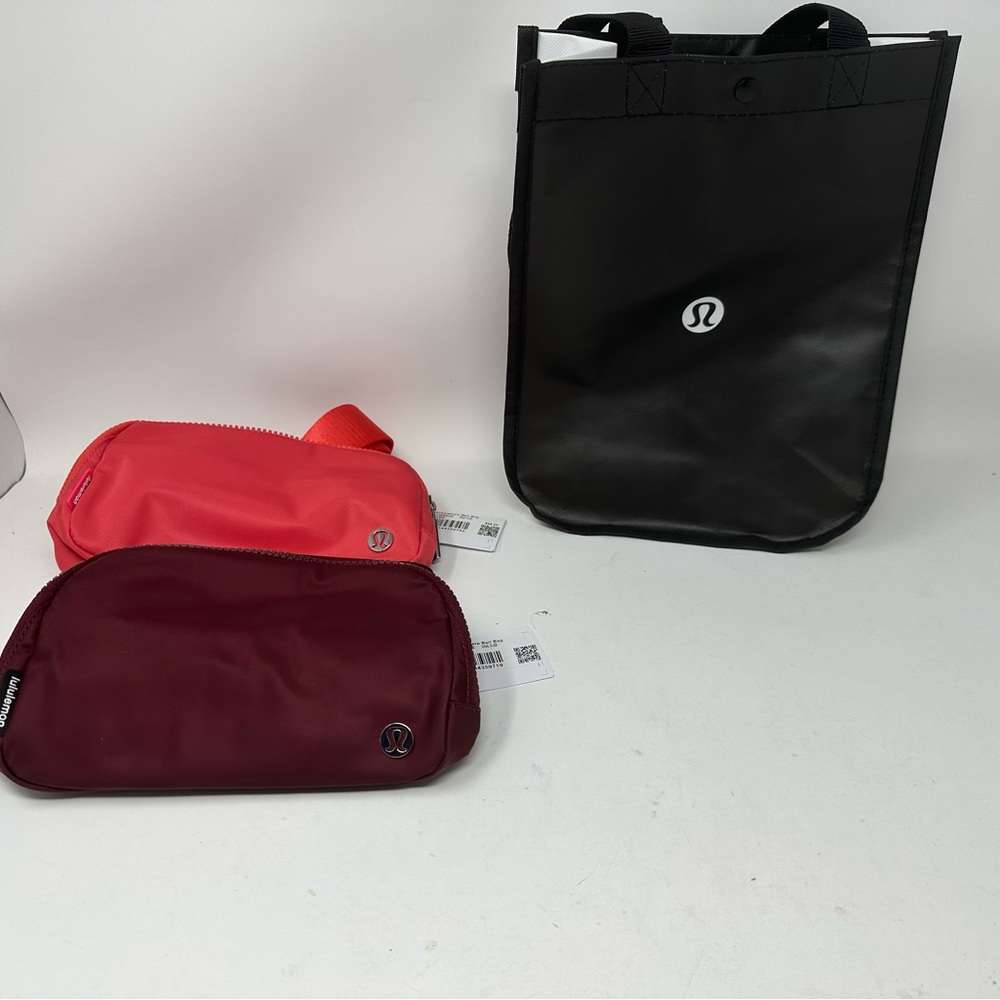 NEW LOT Of 2 LULULEMON Everywhere Belt Bag Pink/brown Purse Crossbody